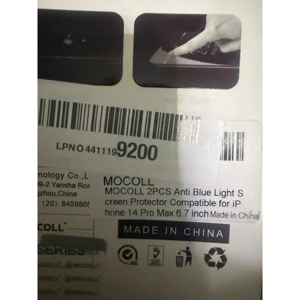 MOCOLL 2PCS x3 pack for iPhone 14 Pro Max Screen Protector Tempered Glass